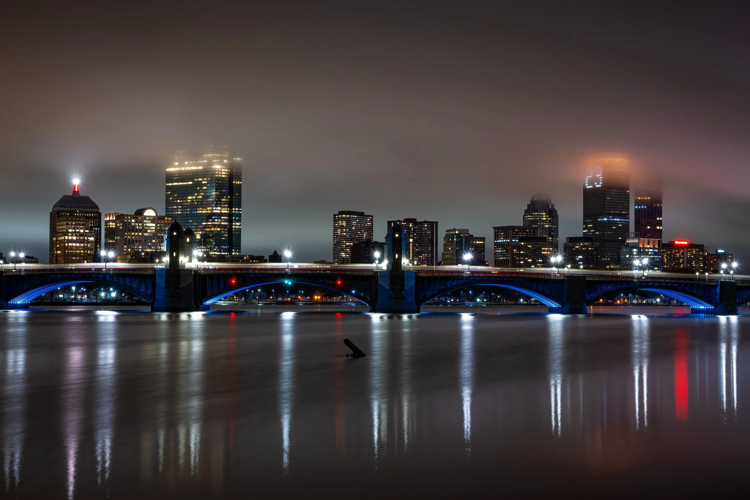 Boston Skyline New Year's Eve 2023