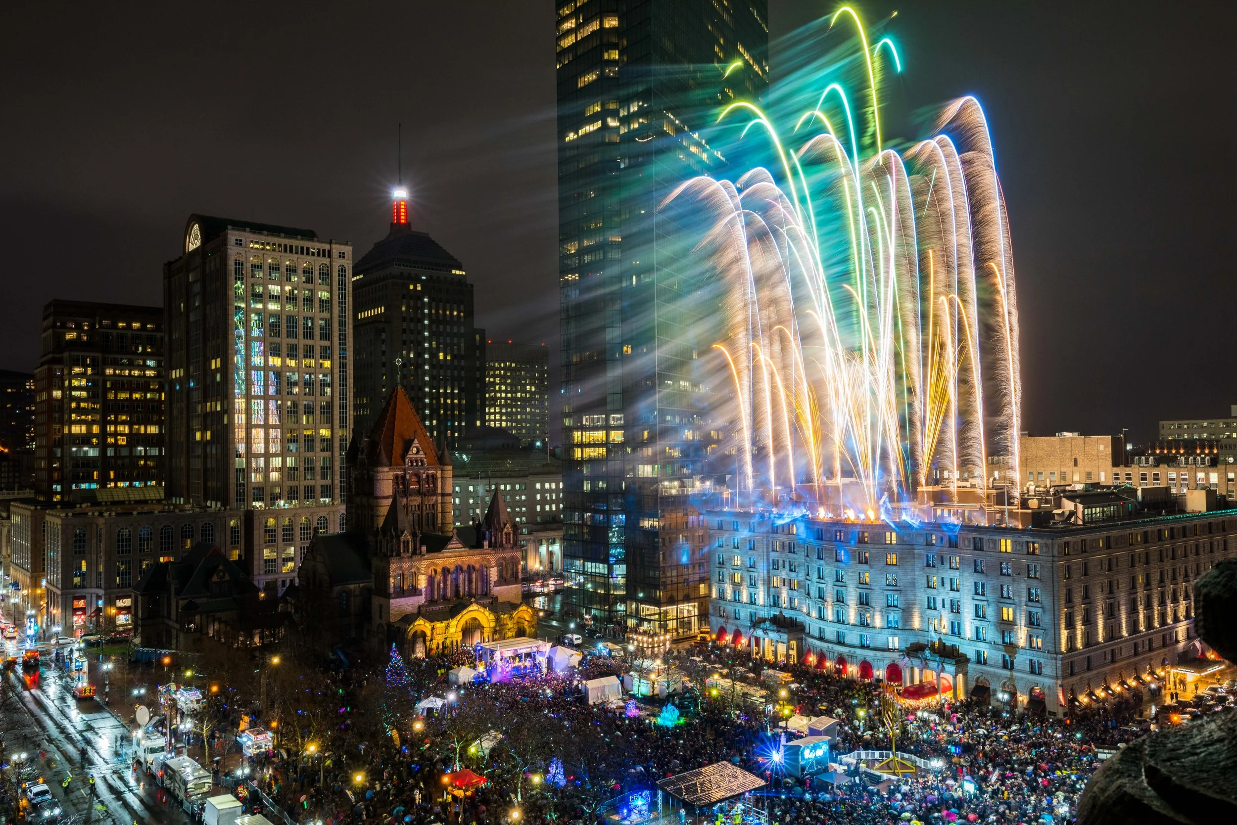 First Night Boston Copley Square Fireworks