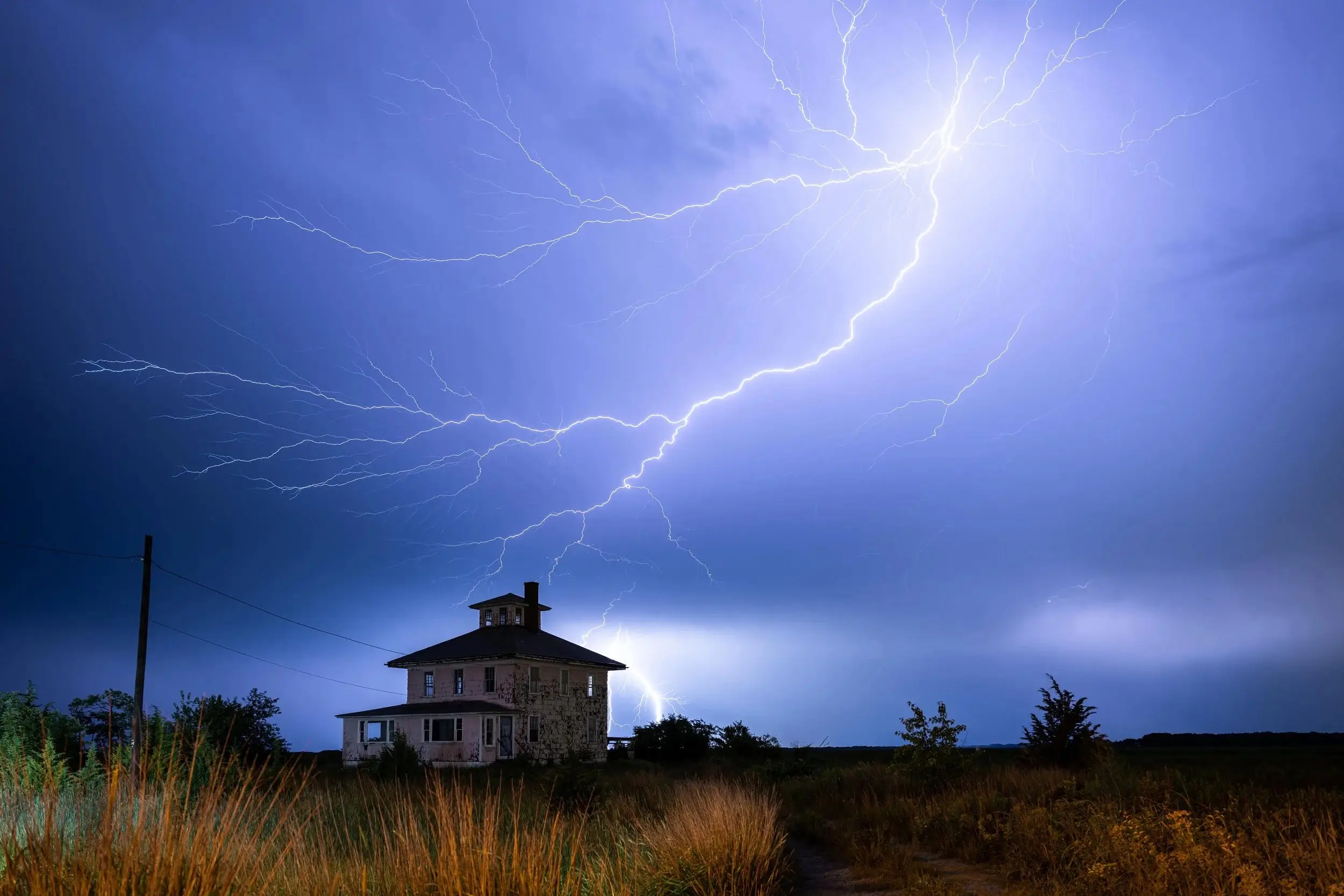 Pink House Lightning