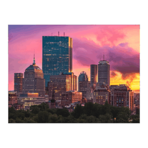 Boston Skyline at Sunset – Back Bay Glow