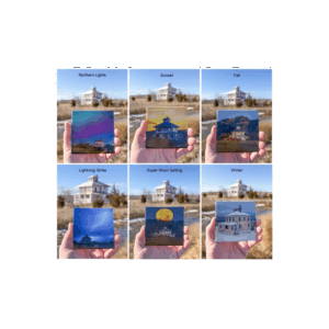 Pink House Photo Coasters